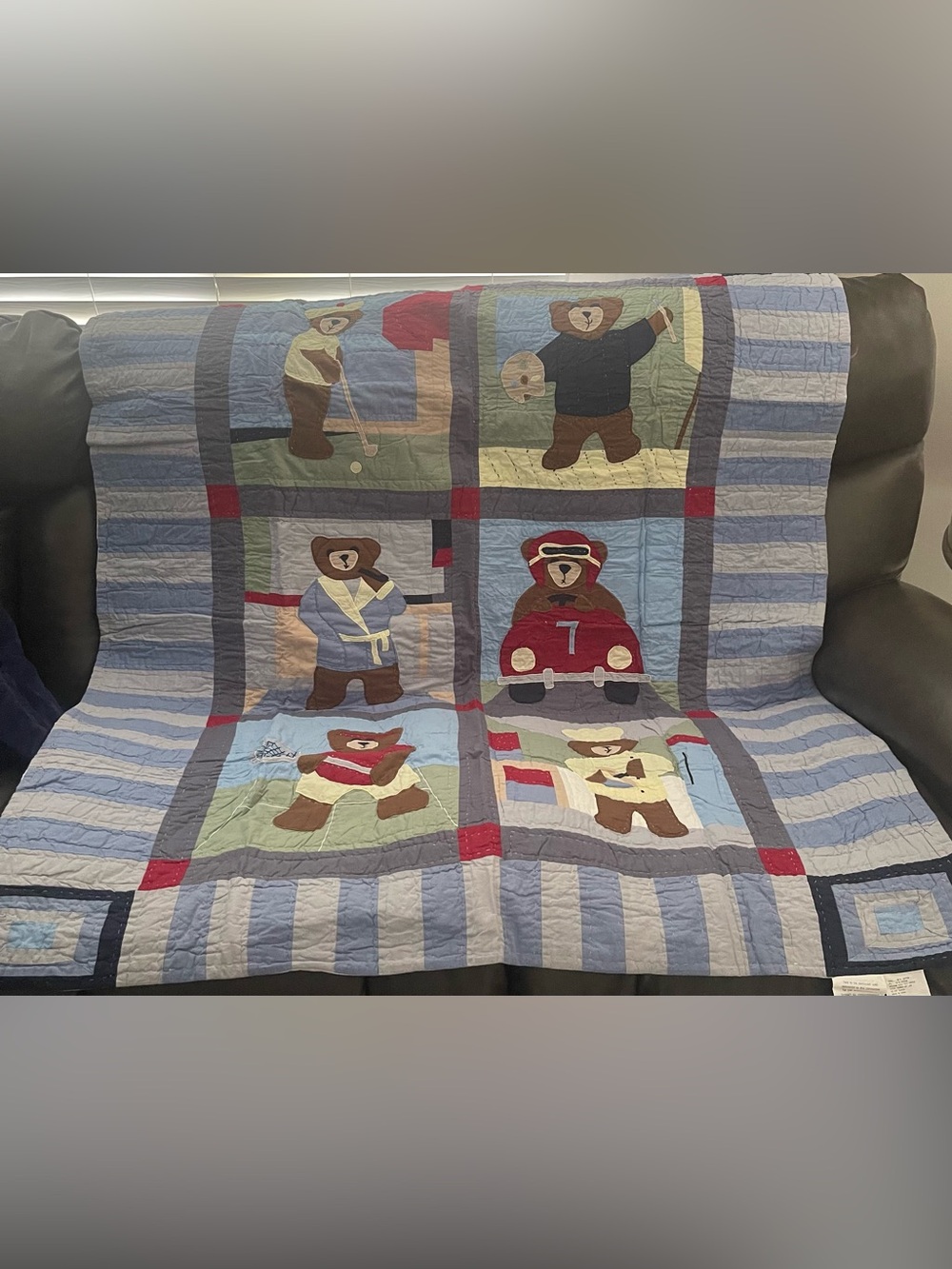 VTG American Pacific “A Teddy Bear’s Life’ Lmt’d Edition Quilt  # 515 of of 5000